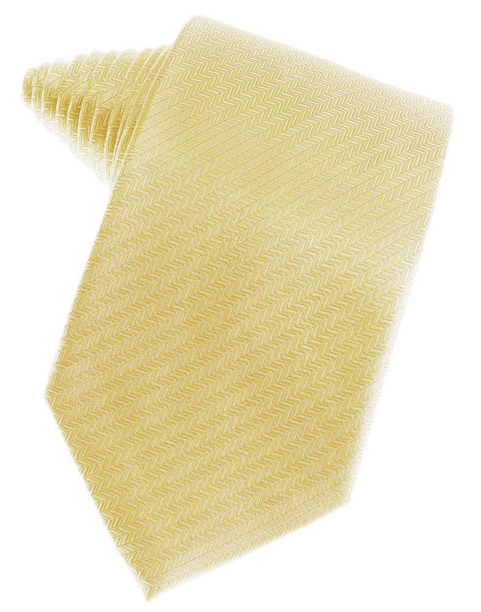 Buttercup Herringbone Suit Tie - Tuxedo Club