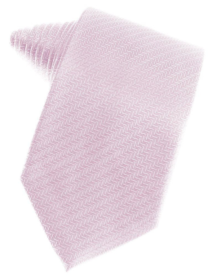 Light Pink Herringbone Suit Tie - Tuxedo Club
