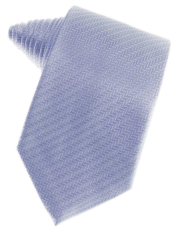 Periwinkle Herringbone Suit Tie - Tuxedo Club