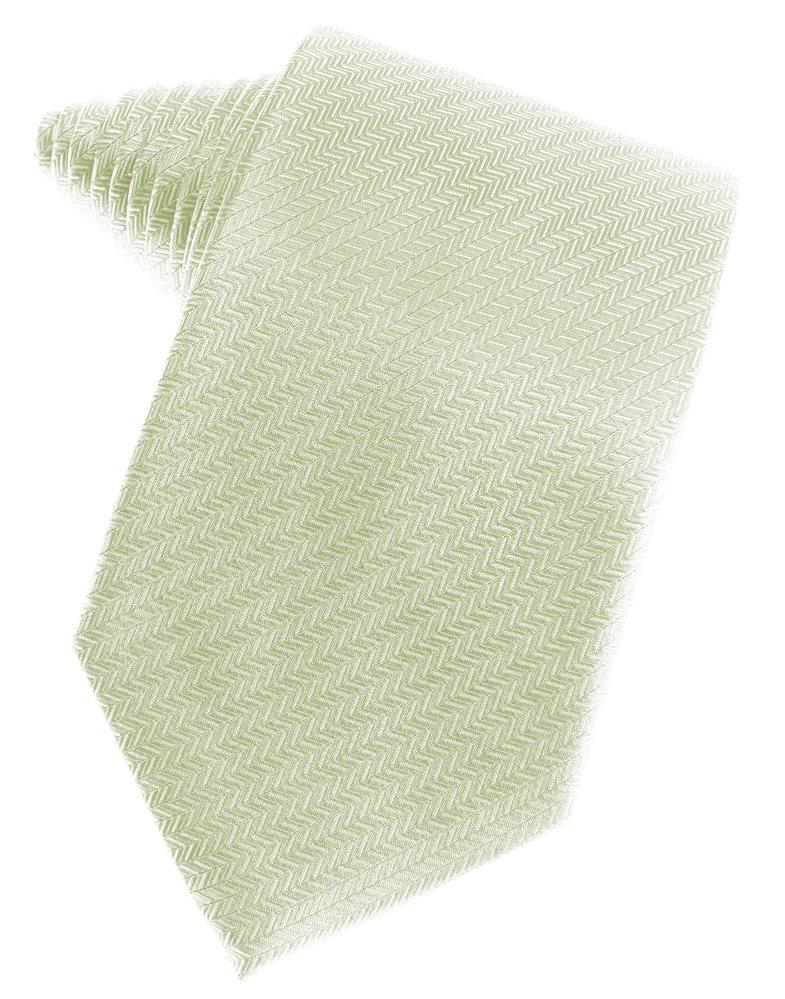 Pistachio Herringbone Suit Tie