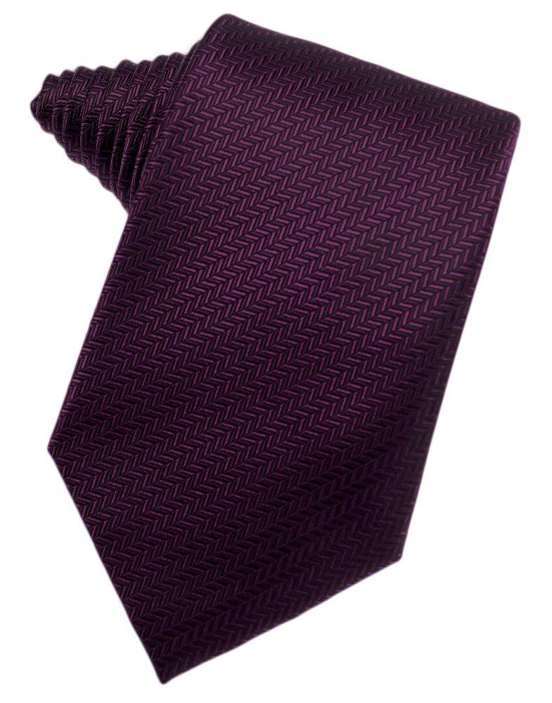 Sangria Herringbone Suit Tie