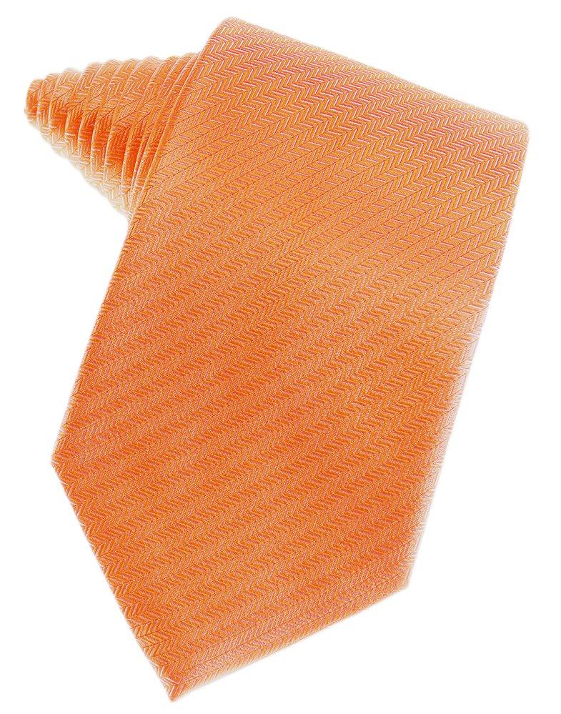 Tangerine Herringbone Suit Tie