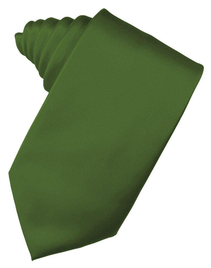 Clover Solid Satin Suit Tie - Tuxedo Club