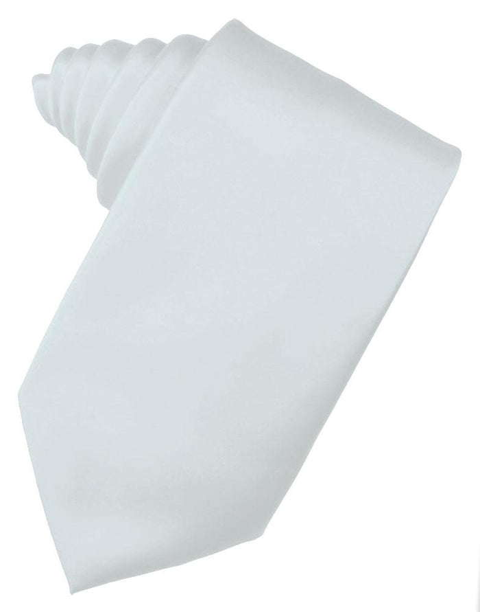 Seaglass Blue Solid Satin Suit Tie - Tuxedo Club
