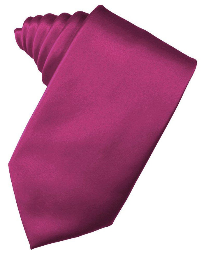 Watermelon Solid Satin Suit Tie - Tuxedo Club