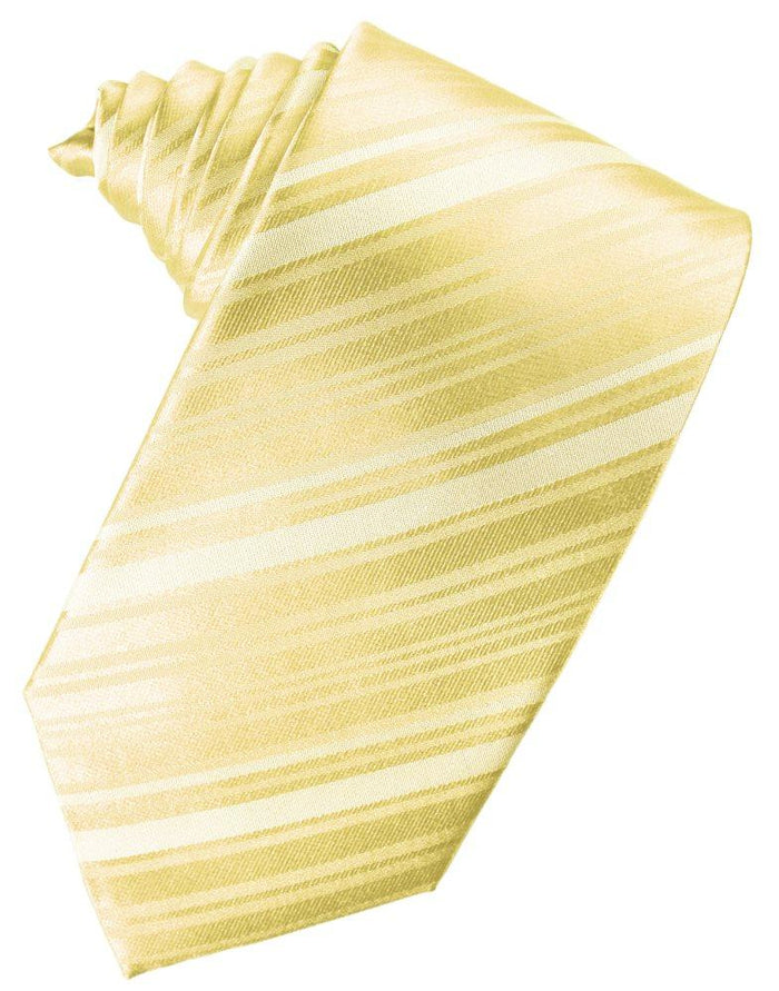 Banana Striped Satin Suit Tie - Tuxedo Club