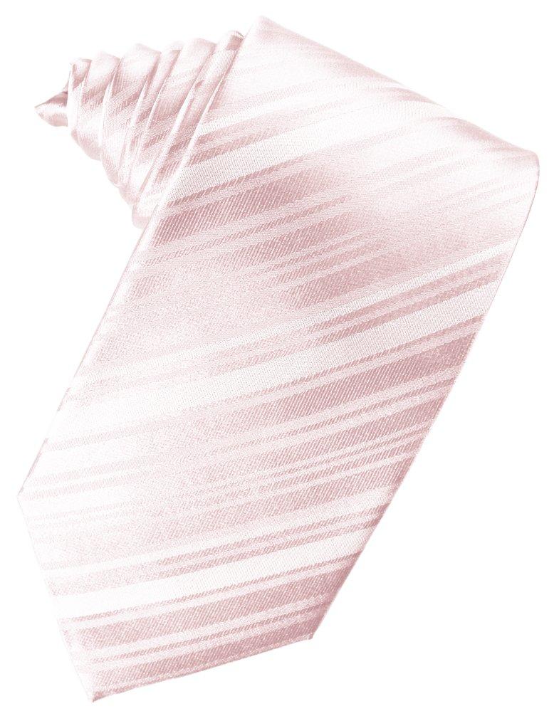 Pink Striped Satin Suit Tie