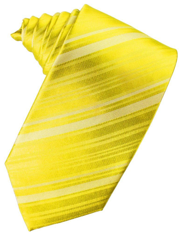 Sunbeam Striped Satin Suit Tie - Tuxedo Club