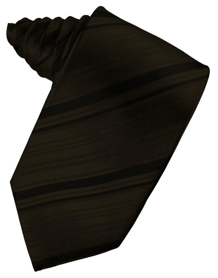 Truffle Striped Satin Suit Tie - Tuxedo Club