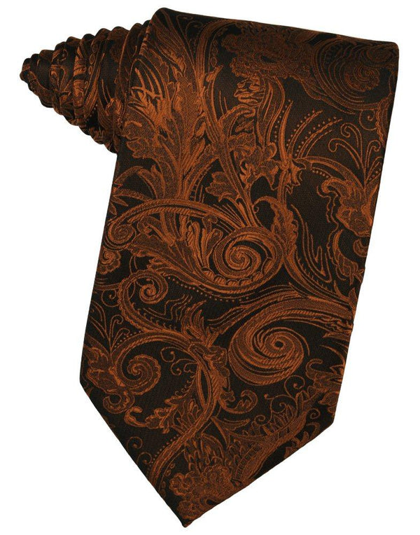Cognac Tapestry Self-Tie Long Tie
