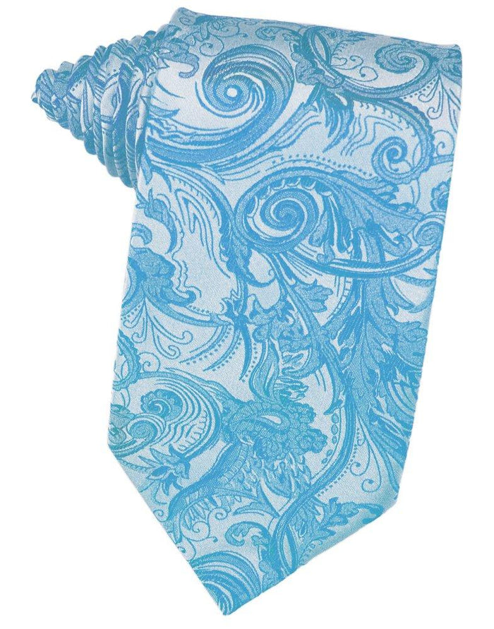 Turquoise Tapestry Suit Tie - Tuxedo Club