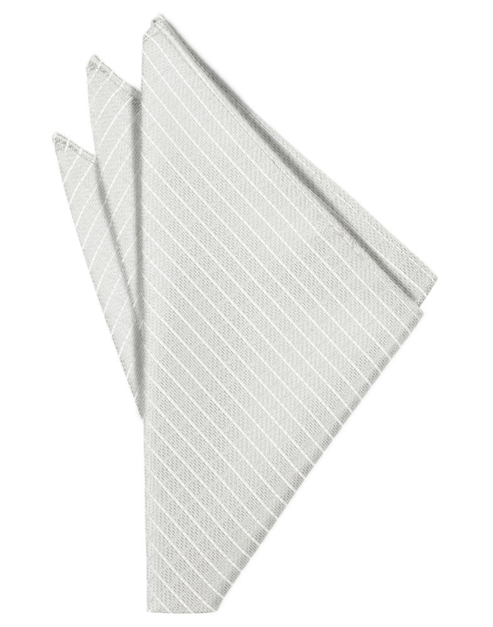 Platinum Palermo Pocket Square - Tuxedo Club