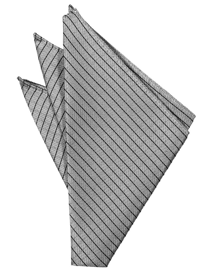 Silver Palermo Pocket Square - Tuxedo Club