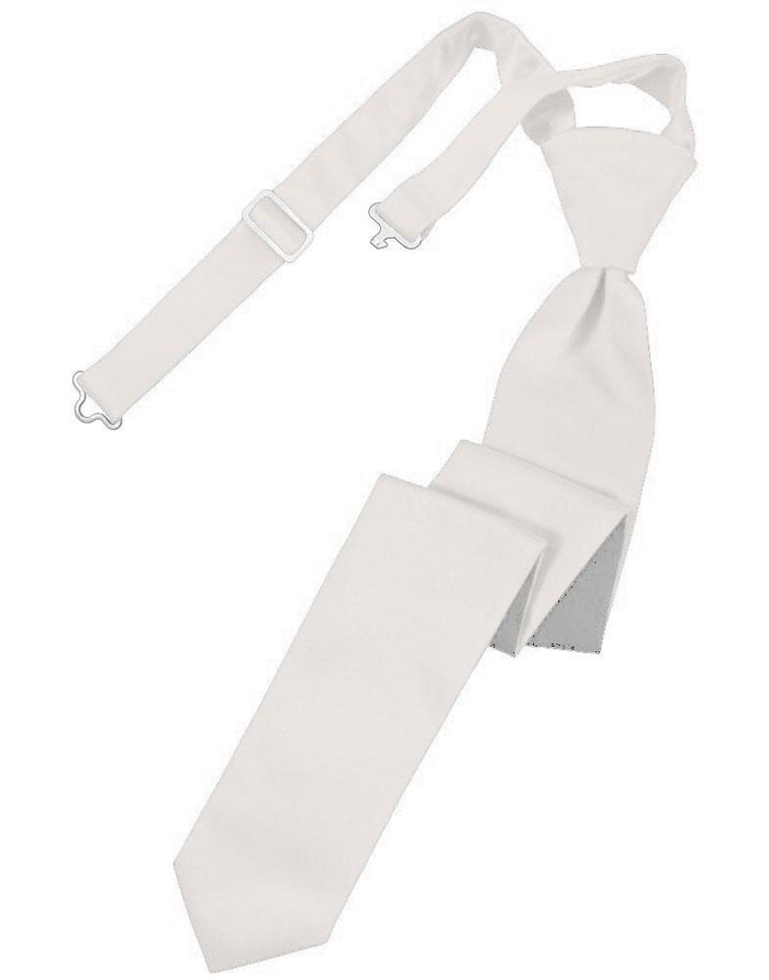 Angel Pink Solid Satin Skinny Tie - Tuxedo Club