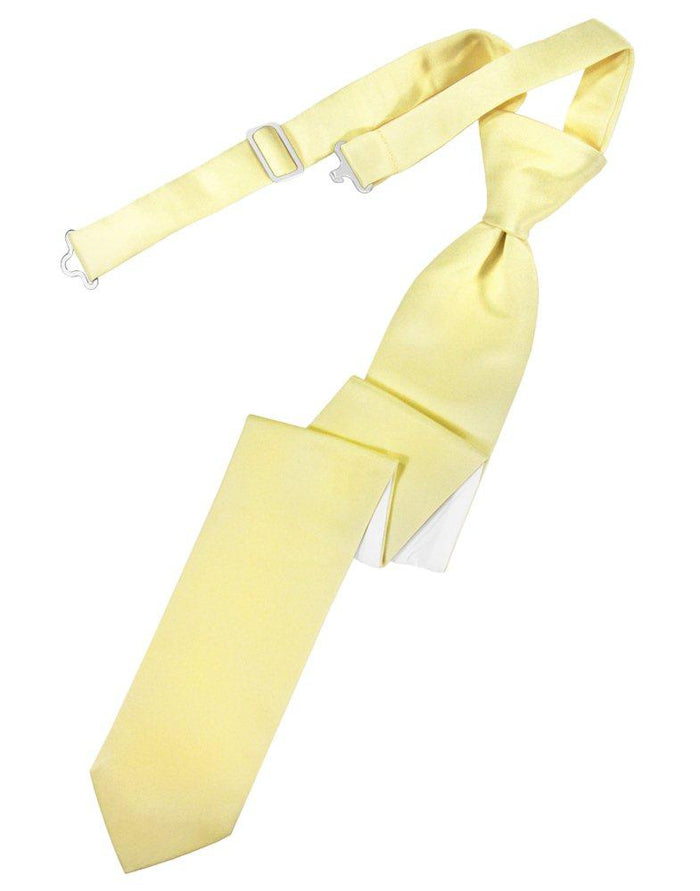 Canary Solid Satin Skinny Tie - Tuxedo Club