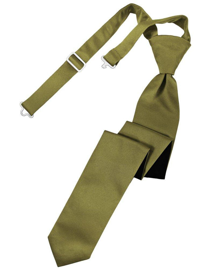 Fern Solid Satin Skinny Tie - Tuxedo Club