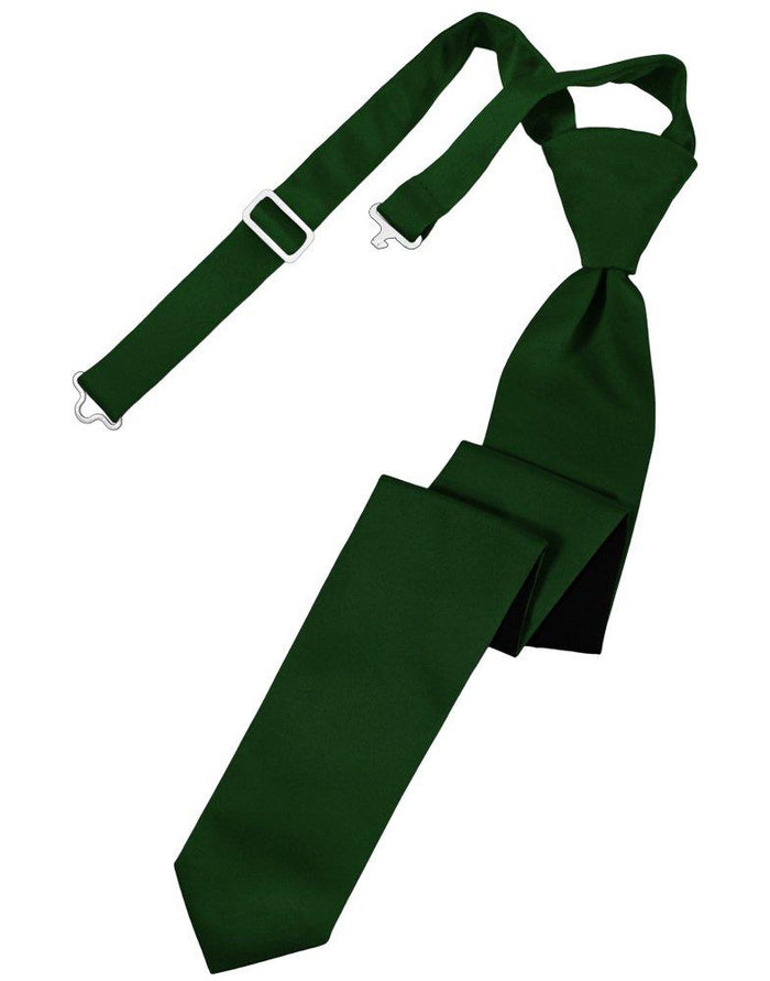 Hunter Solid Satin Skinny Tie - Tuxedo Club