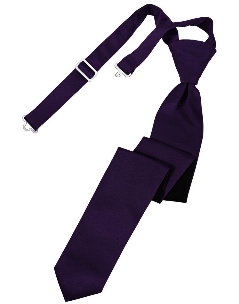 Lapis Solid Satin Skinny Tie
