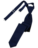 Marine Solid Satin Skinny Tie