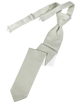 Platinum Solid Satin Skinny Tie