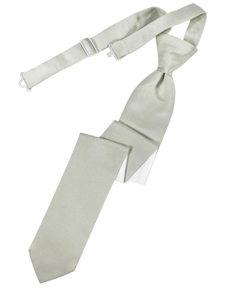Platinum Solid Satin Skinny Tie