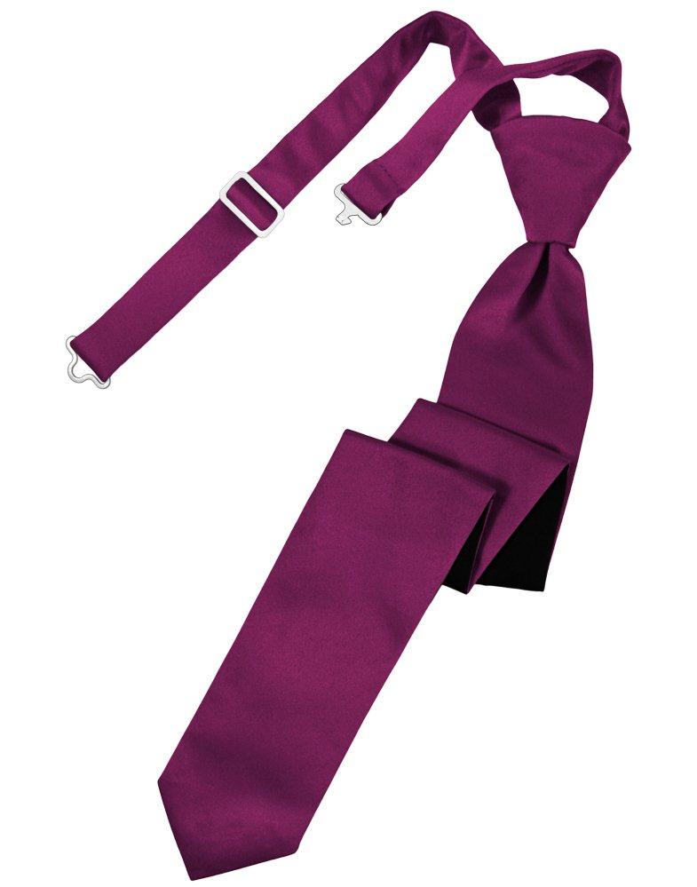 Sangria Solid Satin Skinny Tie