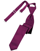 Sangria Solid Satin Skinny Tie