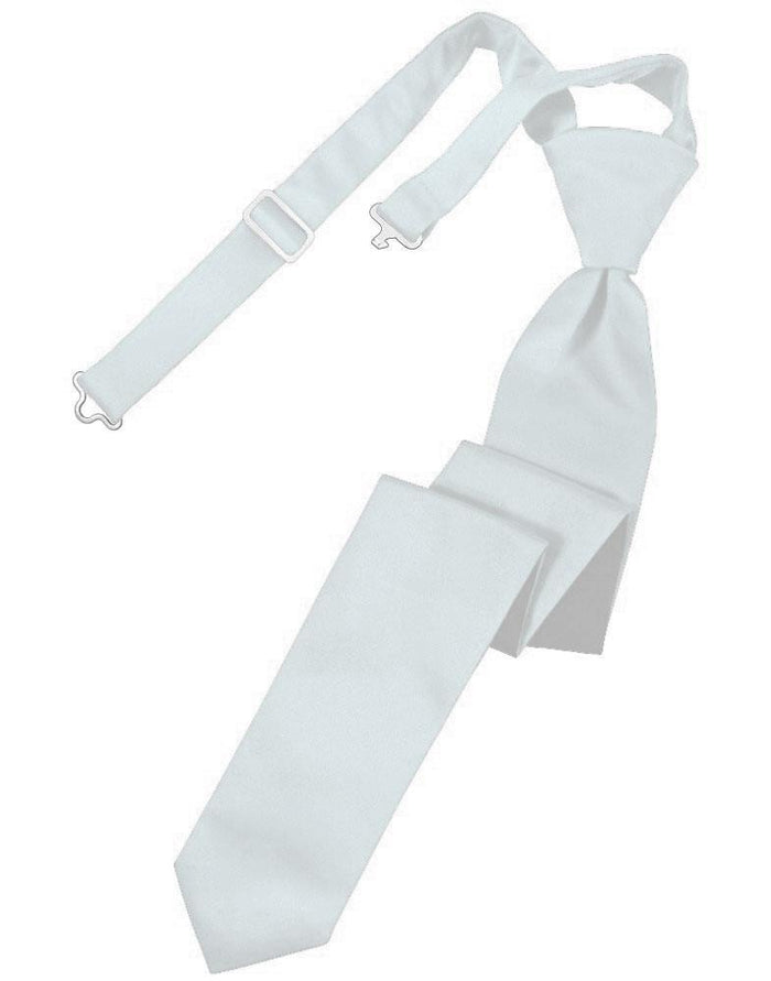 Seaglass Blue Solid Satin Skinny Tie - Tuxedo Club