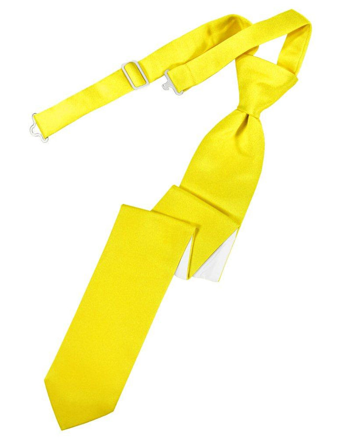 Sunbeam Solid Satin Skinny Tie - Tuxedo Club