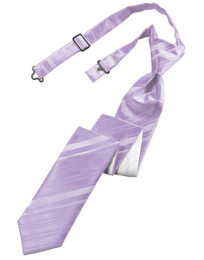 Heather Striped Satin Skinny Tie - Tuxedo Club