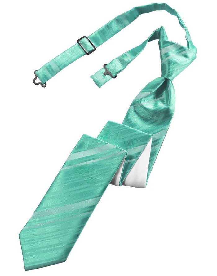 Mermaid Striped Satin Skinny Tie - Tuxedo Club