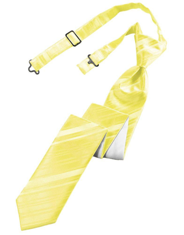 Sunbeam Striped Satin Skinny Tie - Tuxedo Club