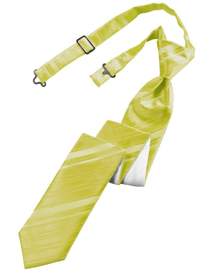 Willow Striped Satin Skinny Tie - Tuxedo Club