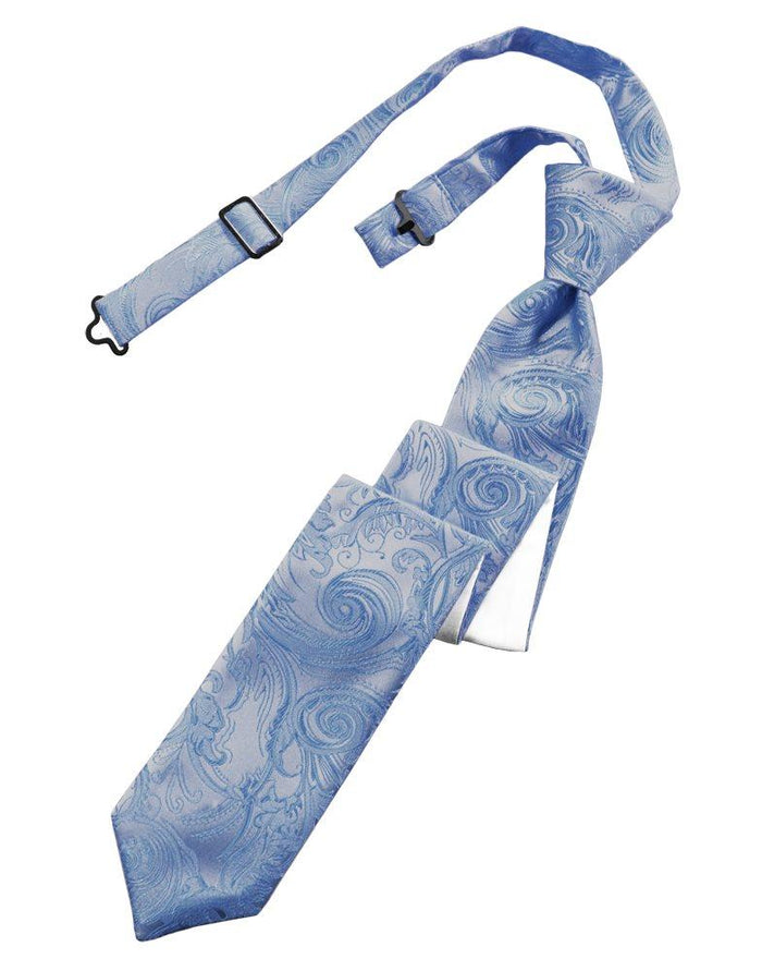 Cornflower Tapestry Skinny Tie - Tuxedo Club