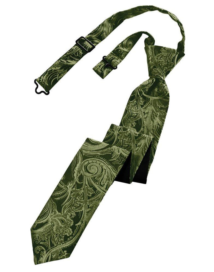 Sage Tapestry Skinny Tie - Tuxedo Club