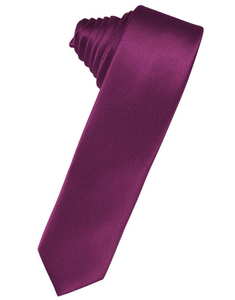 Sangria Solid Satin Skinny Suit Tie