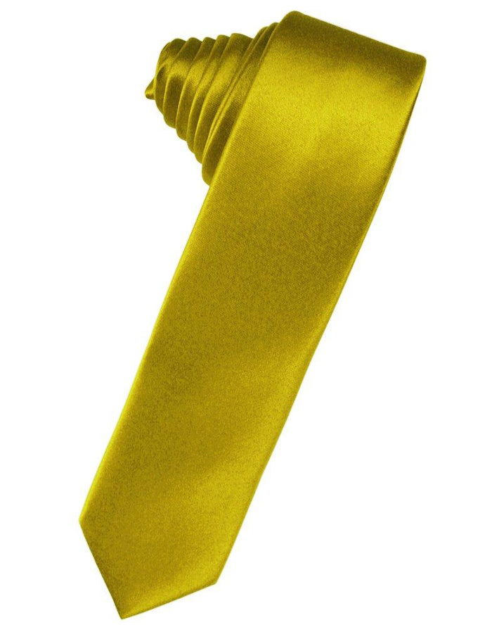 Willow Solid Satin Skinny Suit Tie - Tuxedo Club