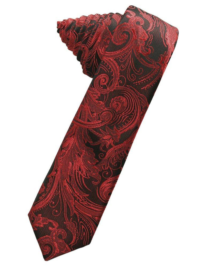 Apple Tapestry Skinny Suit Tie - Tuxedo Club