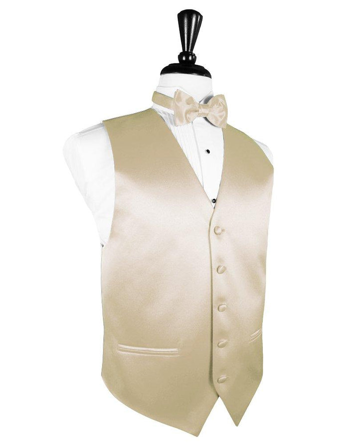 Bamboo Solid Satin Vest - Tuxedo Club