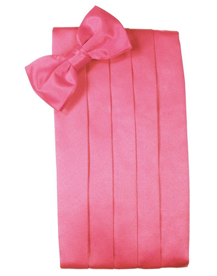 Bubblegum Solid Satin Cummerbund - Tuxedo Club