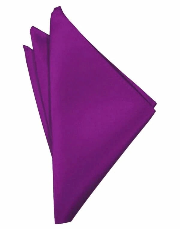 Cassis Solid Satin Pocket Square