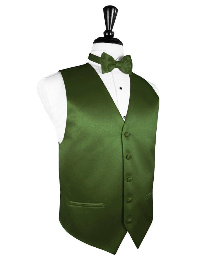 Clover Solid Satin Vest - Tuxedo Club