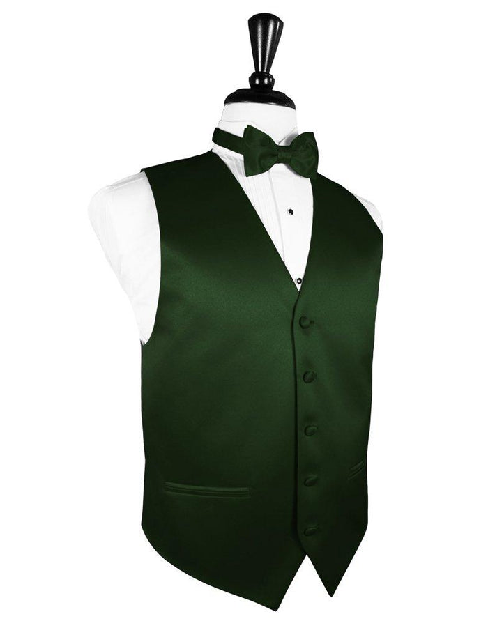 Hunter Solid Satin Vest - Tuxedo Club