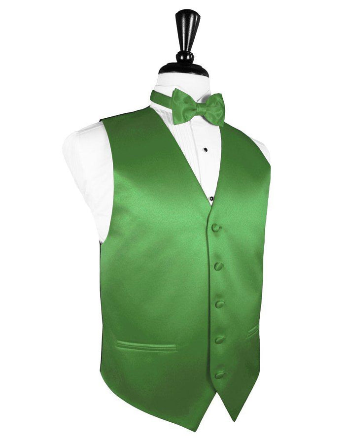 Kelly Solid Satin Vest - Tuxedo Club