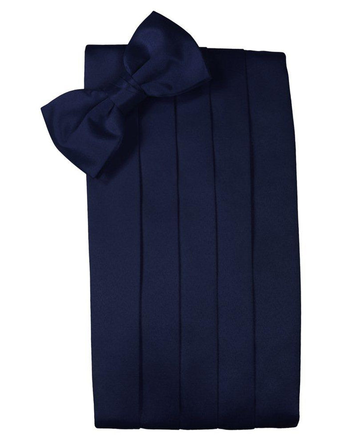 Marine Solid Satin Cummerbund - Tuxedo Club