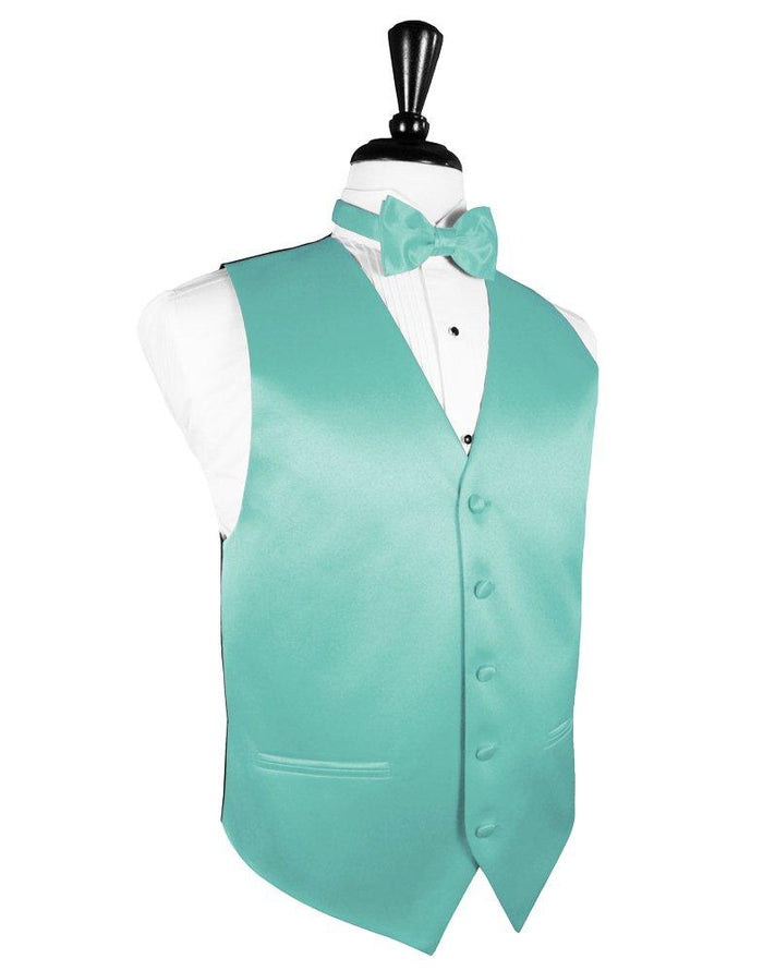 Mermaid Solid Satin Vest - Tuxedo Club