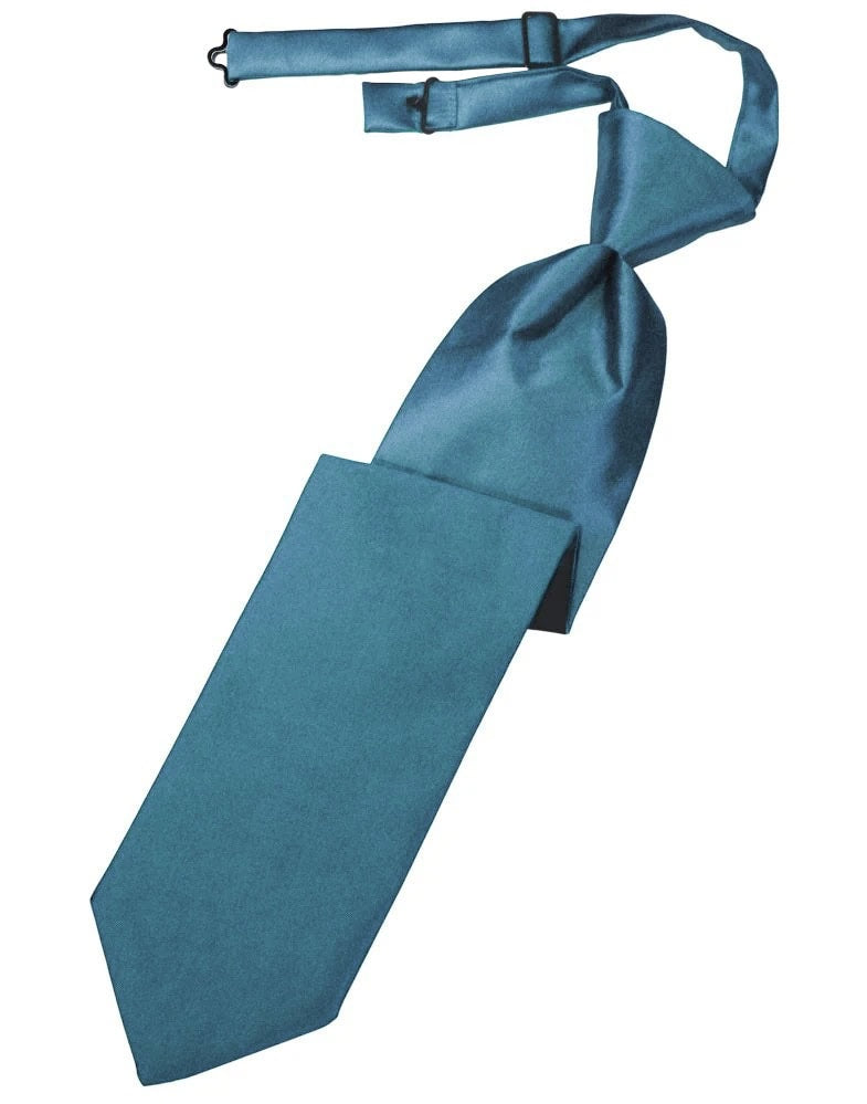 Mist Solid Satin Long Tie