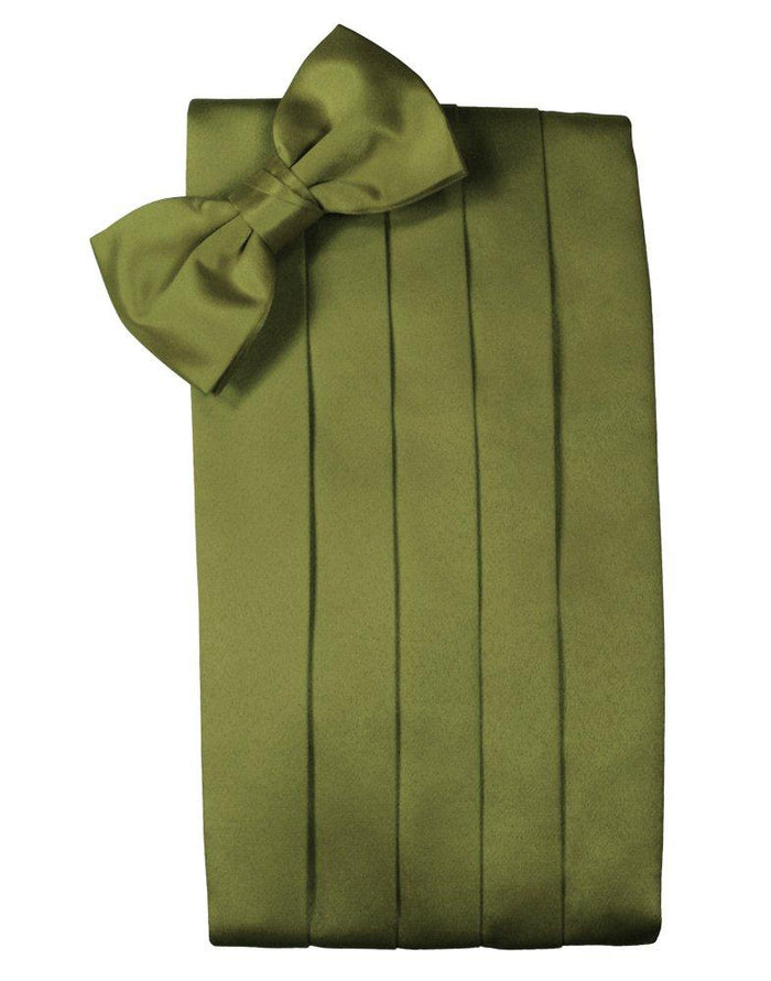 Moss Solid Satin Cummerbund - Tuxedo Club