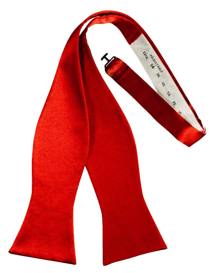 Persimmon Self-Tie Solid Satin Bowtie