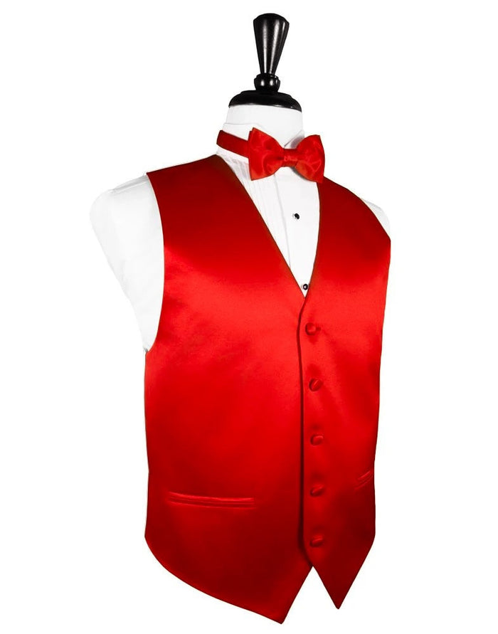 Persimmon Solid Satin Vest